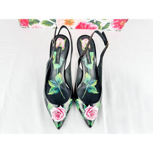 Rare Dolce & Gabbana Lori Floral Slingback Pumps 35 EU New